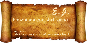 Enczenberger Julianna névjegykártya